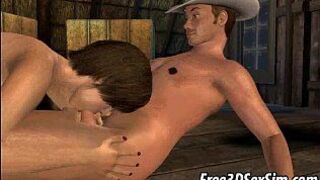 3D babe enjoying some steamy interracial group sex porn video